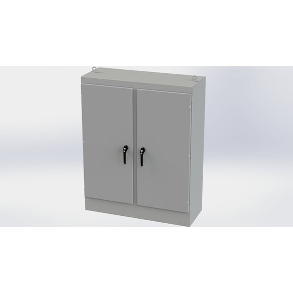 3 Point Latch with Padlock/Keylock Handle Electrical Enclosures, 60 in H, 18 in D, 48 in W